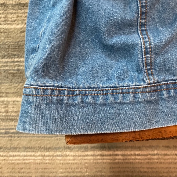 Sport Savvy Vintage Denim Jacket W/ Purple Sleeves - Picture 7 of 9